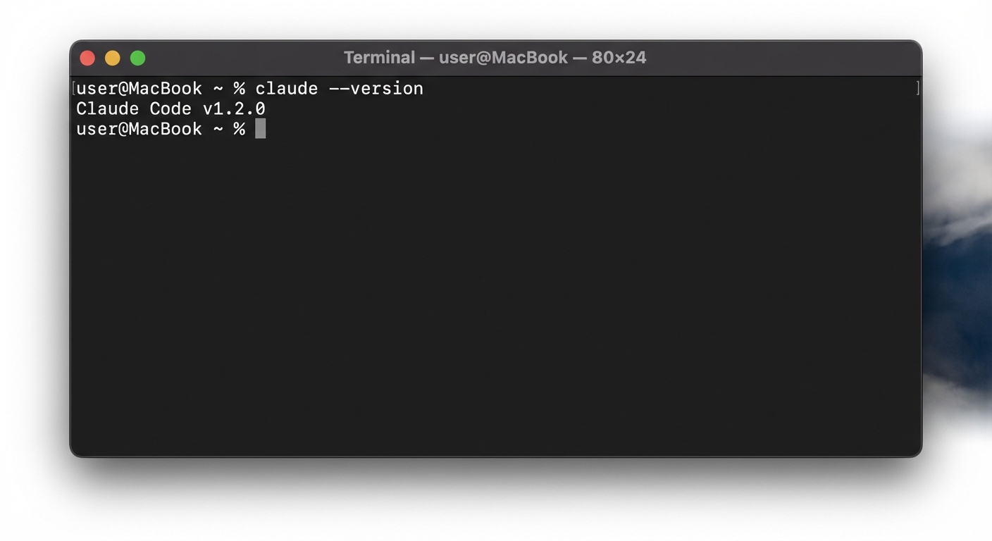 claude --version output