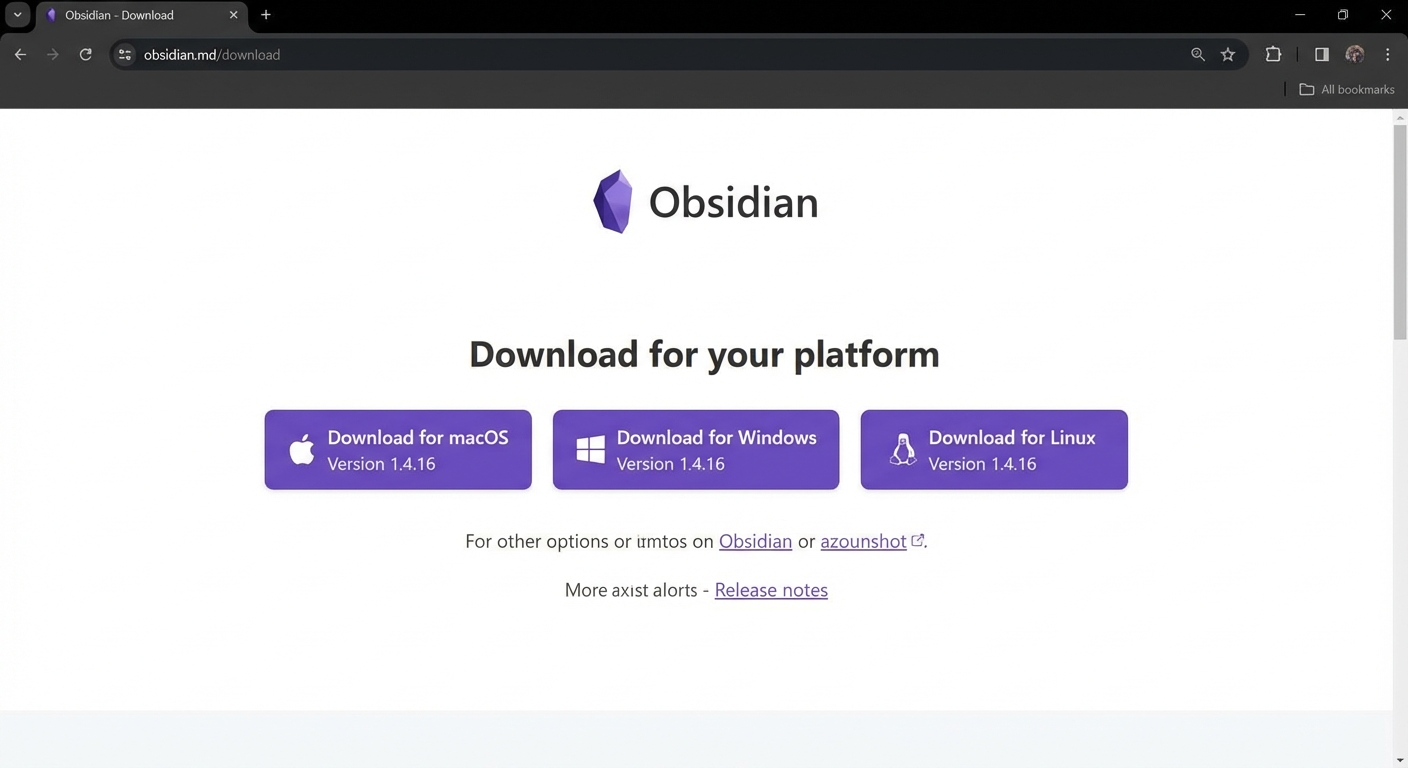Obsidian download page