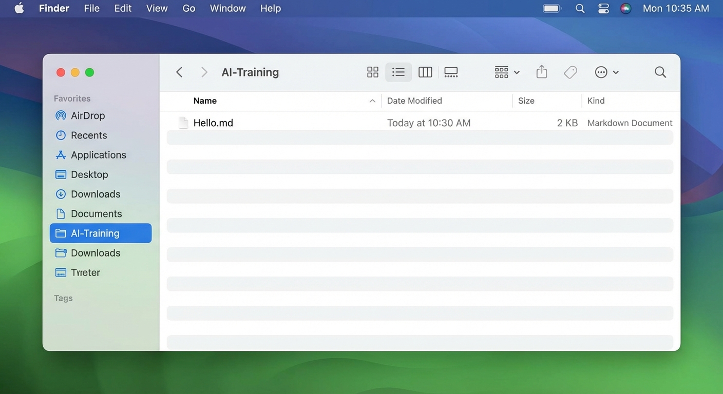 Vault folder in Finder